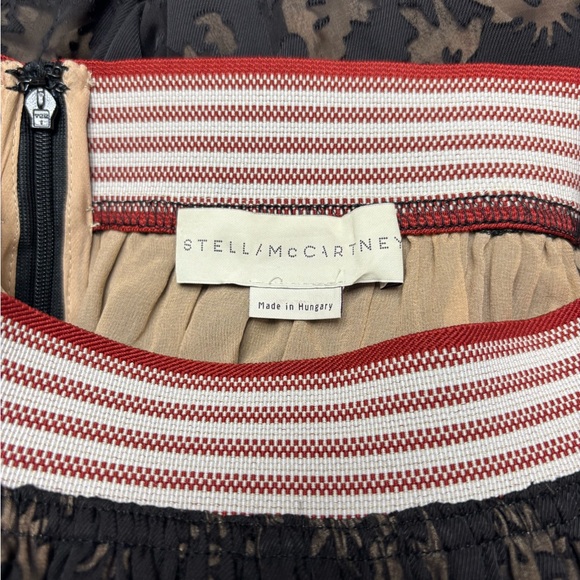 Stella McCartney Black Floral Midi Skirt Size 36/S - Picture 6 of 12